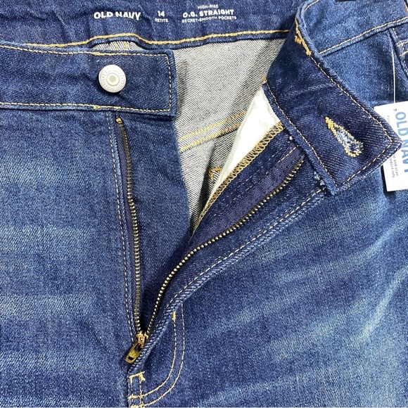 NEW Old Navy High Rise O.G. Straight Secret Smooth Pockets Womens Size 14 Petite - Picture 2 of 9